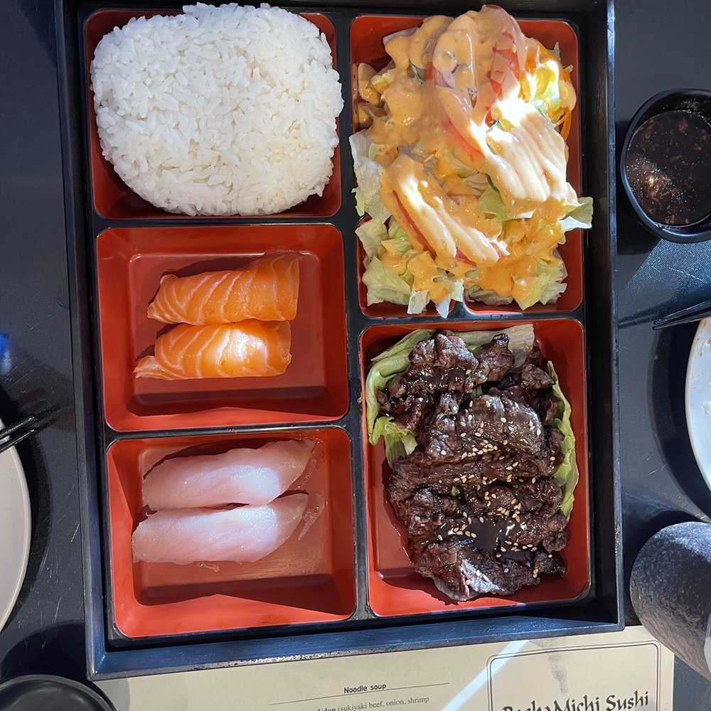 Bashamichi Sushi and Bar - Beef 2 Items Bento Box - Japanese Near Me - Millbrae, California Bashamichi Sushi and Bar - Beef 2 Items Bento Box - Japanese Near Me - Millbrae, California