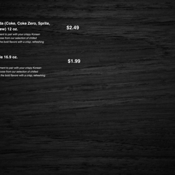 Dak Joy Korean Fried Chicken - Drinks