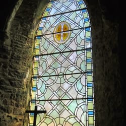 Caldey Island - Stained glass in the Old Priory