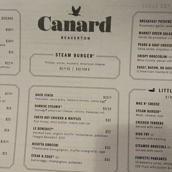 Canard - New American Near Me - Beaverton, Oregon Canard - New American Near Me - Beaverton, Oregon