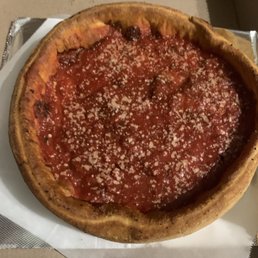 a deep dish pizza