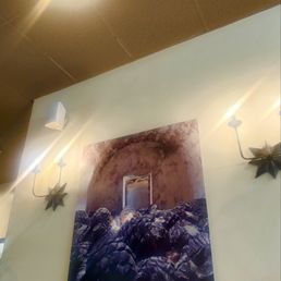 The decor at Cilantros features warm touches like this striking photo of agave adding a rich, authentic feel to the dining space