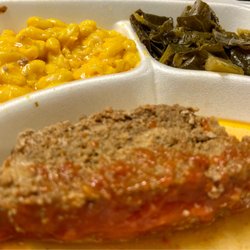 Food-4-Tha-Soul - Meatloaf, greens, mac&cheese