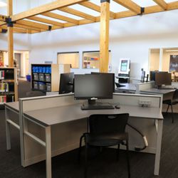Sisters Library - Computer stations.