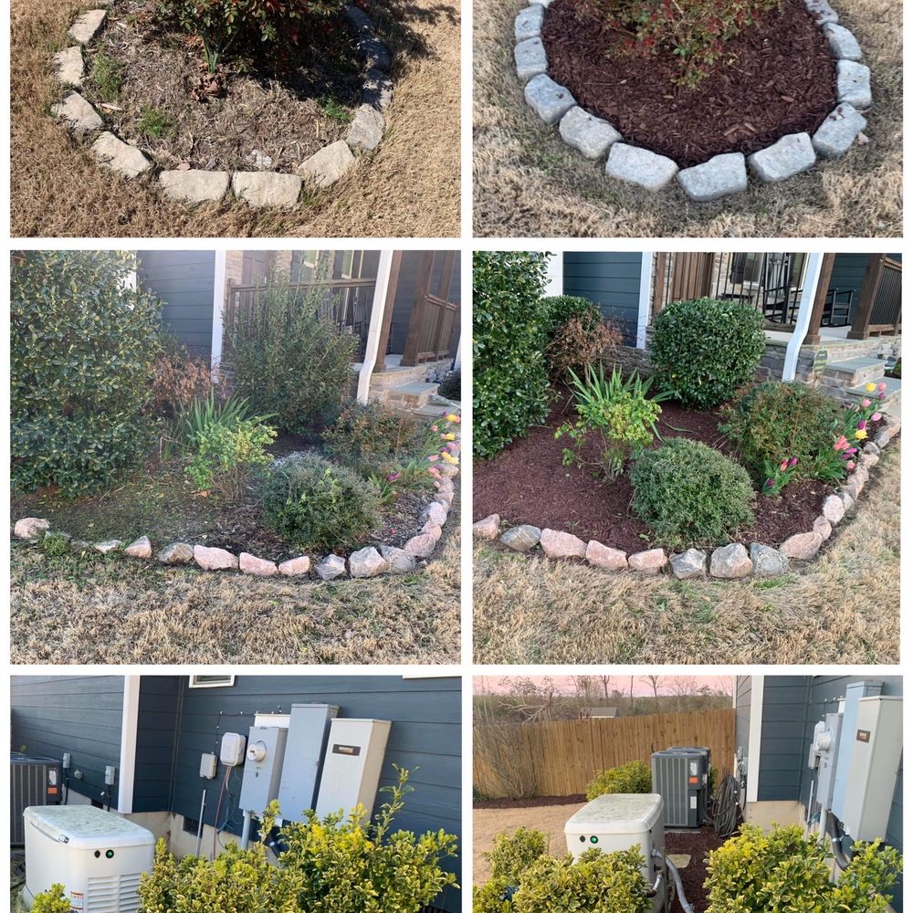 Total Care Property Maintenance - Before & after flower bed - Pressure Washers Near Me