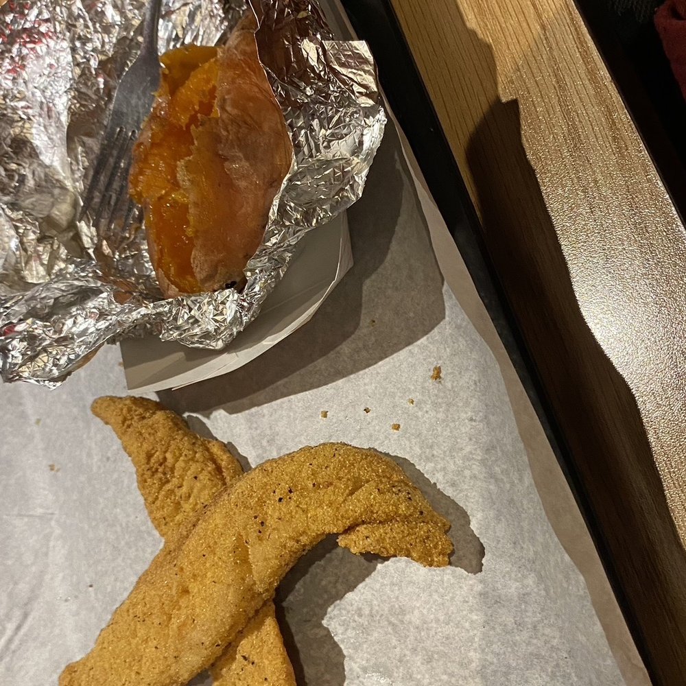 Billy Ray's Catfish & BBQ - Broken Arrow - Cat fish, hush puppies and baked sweet potato - Barbeque Near Me - Broken Arrow, Oklahoma