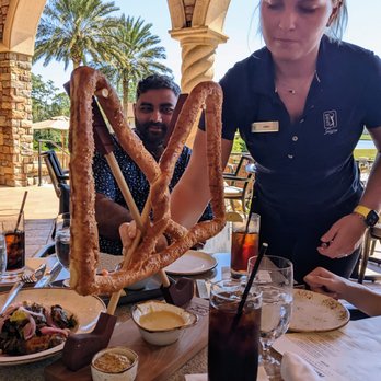 TPC Sawgrass - TPC Pretzel. $16. Queso + whole grain mustard. It's big and I like the presentation. Golf club, tees, TPC Sawgrass logo. Nineteen. - Golf Near Me - Ponte Vedra Beach, Florida