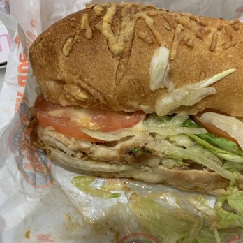Jersey Mike's Subs - Look at how small the corner of the paper is, she stuffed and squished my sandwich with her fingers - Fast Food Near Me - Northridge, California Jersey Mike's Subs - Look at how small the corner of the paper is, she stuffed and squished my sandwich with her fingers - Fast Food Near Me - Northridge, California