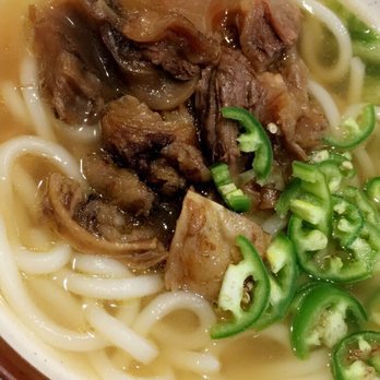 Chi Cafe - Beef Brisket Noodle Soup - with udon noodles and spicy. - Hong Kong Style Cafe Near Me - Chicago, Illinois