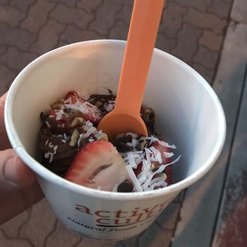 Active Culture - Dairy free chocolate fudge with strawberries, walnuts, & shredded coconut - Vegetarian Near Me - San Clemente, California Active Culture - Dairy free chocolate fudge with strawberries, walnuts, & shredded coconut - Vegetarian Near Me - San Clemente, California
