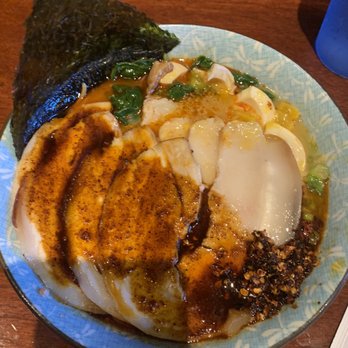 Ramen 4 Real - Jigoku special heat level 2 after I had already broken up my egg. - Ramen Near Me - Reno, Nevada Ramen 4 Real - Jigoku special heat level 2 after I had already broken up my egg. - Ramen Near Me - Reno, Nevada