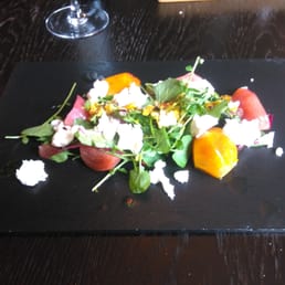 Beetroot, goats cheese, orange vinaigrette salad
