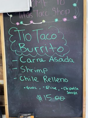 Menu photo 2 Tita's Taco Shop La Mesa, CA