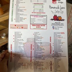 Jamn That’s Good - Jam menu