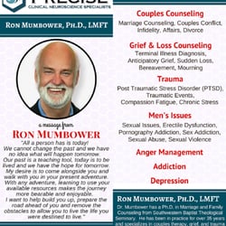 Precise Clinical Neuroscience Specialists - Ron Mumbower, Ph.D., LMFT Family & Marriage Therapist