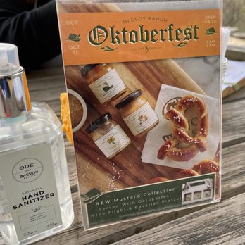 McEvoy Ranch - Oktoberfest mustard and pretzel pairing at McAvoy Ranch Winery in Petaluma. - Wine Tasting Room Near Me - Petaluma, California