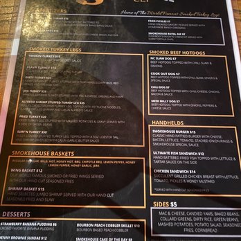 Smoke House - the menu of the restaurant - Soul Food Near Me - Charlotte, North Carolina Smoke House - the menu of the restaurant - Soul Food Near Me - Charlotte, North Carolina