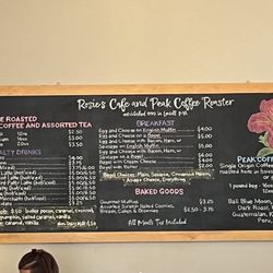 Rosie's Cafe - Menu
