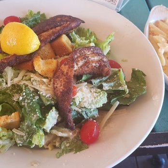 Marker 88 - Caesar salad with blackened Mahi Mahi and a side of the mac n cheese. - Seafood Near Me - Islamorada, Florida Marker 88 - Caesar salad with blackened Mahi Mahi and a side of the mac n cheese. - Seafood Near Me - Islamorada, Florida