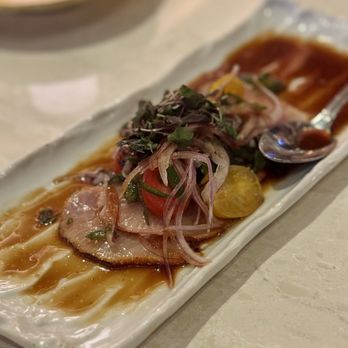 Sugarcane - Yellowtail Tataki ($26) - Cocktail Bars Near Me - Las Vegas, Nevada