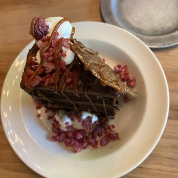 Maie Day - Chocolate cake with sesame bark - New American Near Me - Austin, Texas