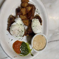 French Market Grille - Cajun Benedict with sauce on the side - delicious