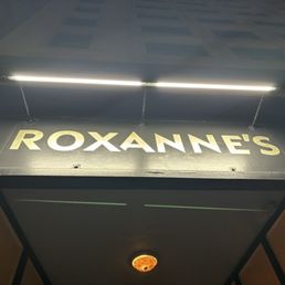 Exterior outside entrance of Roxanne’s - Exterior sign - Boston, Massachusetts Exterior outside entrance of Roxanne’s - Exterior sign - Boston, Massachusetts