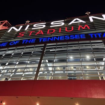 Nissan Stadium - Outside Stadium at night - Stadiums & Arenas Near Me - Nashville, Tennessee