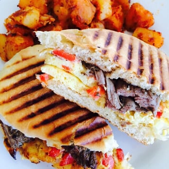 Livia's Dish, A Unique Dining Experience - My bacon breakfast panini modified to steak instead of bacon. DELISH! - Breakfast & Brunch Near Me - Worcester, Massachusetts Livia's Dish, A Unique Dining Experience - My bacon breakfast panini modified to steak instead of bacon. DELISH! - Breakfast & Brunch Near Me - Worcester, Massachusetts