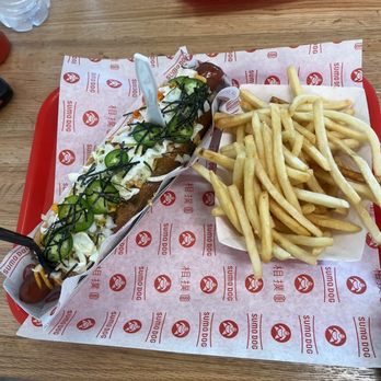 Sumo Dog - Godzilla and French fries - Fast Food Near Me - Indio, California Sumo Dog - Godzilla and French fries - Fast Food Near Me - Indio, California