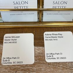Salon Petite - Business cards.