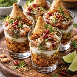 Cocktail Samosa Chaat