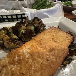 Henry's Place - Grilled Salmon and Brussels