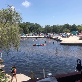 Upper Deck - View of Rogers park from the upper deck - Sports Bars Near Me - Weeki Wachee, Florida