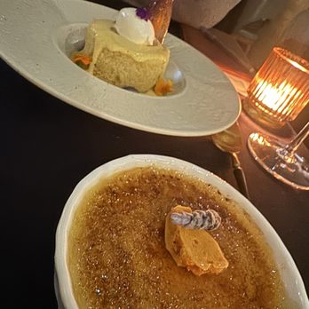 Lira - Olive oil cake and lavender honey crème brule - New American Near Me - Campbell, California Lira - Olive oil cake and lavender honey crème brule - New American Near Me - Campbell, California