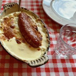 La Ferme à Dédé - Sausage and creuset (pasta gratin type dish)