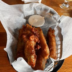 Thinking Man Tavern - Fried zucchini.  The horseradish aioli is the bomb.