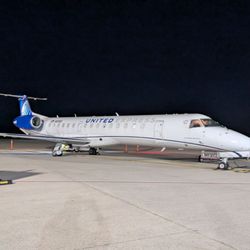 State College Regional Airport - Our plane to Washington Dulles, an ERJ-145XR