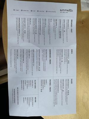 Menu photo 1 Emmett’s Cafe Columbus, OH Menu photo 1 Emmett’s Cafe Columbus, OH