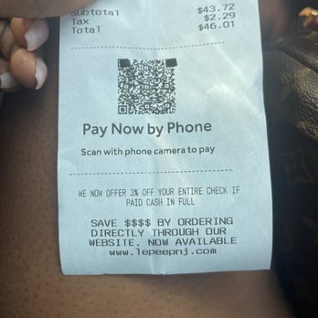 Le Peep - Receipt with blocked QR code - Breakfast & Brunch Near Me - Edison, New Jersey Le Peep - Receipt with blocked QR code - Breakfast & Brunch Near Me - Edison, New Jersey