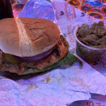 Champy’s Famous Fried Chicken - Cajun Grilled Chicken Sandwich w/ a side of green beans - Sandwiches Near Me - Cleveland, Tennessee Champy’s Famous Fried Chicken - Cajun Grilled Chicken Sandwich w/ a side of green beans - Sandwiches Near Me - Cleveland, Tennessee