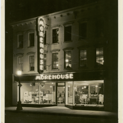 Morehouse Appliances - Night shot of newly remodeled store circa 1930s