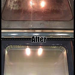 The Cleaning Crew - This is the door to an oven that we cleaned. Ovens are one of those cleanings that gets put on the back burner. Let us do the dirty work!