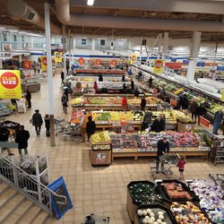 The Real Canadian Superstore - Arial view of the produce and deli area.