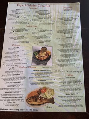 Menu photo 3 Cozumel Mexican Restaurant Smyrna, TN Menu photo 3 Cozumel Mexican Restaurant Smyrna, TN