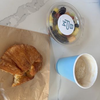 BPM Coffee & Wine - Croissant with a bite soy latte fruit bowl - Wine Bars Near Me - Washington, DC, District of Columbia BPM Coffee & Wine - Croissant with a bite soy latte fruit bowl - Wine Bars Near Me - Washington, DC, District of Columbia