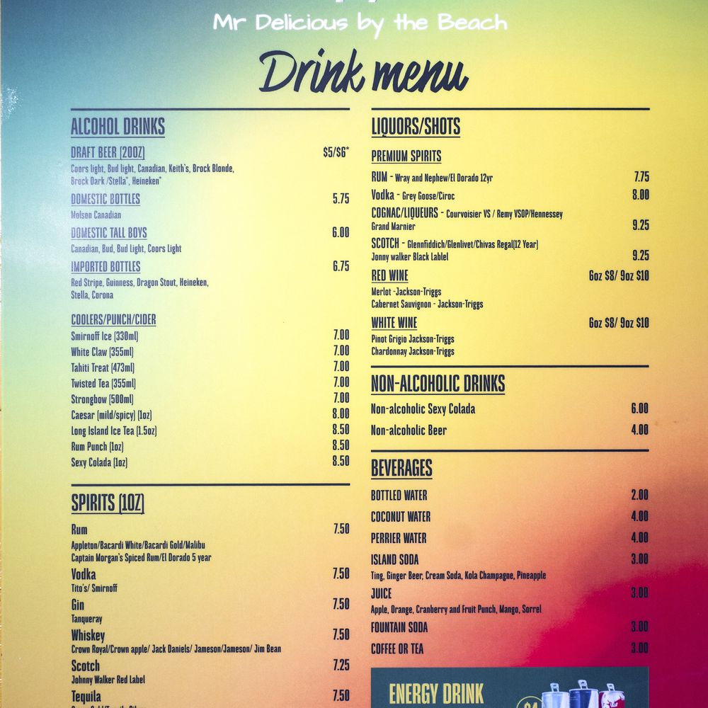 Mr. Delicious - Menu (2024) - Caribbean Near Me - Pickering, Ontario Mr. Delicious - Menu (2024) - Caribbean Near Me - Pickering, Ontario