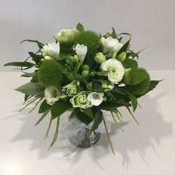 Pretty Petals - Green and white Christmas table center. order now to secure the best quality. (08) 82727778