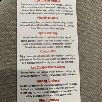 Cryo Nation - Menu - Oxygen Bars Near Me - Grapevine, Texas