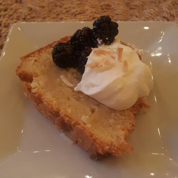 Hamlet Vineyards - Coconut pound cake with blackberries and crème fraiche - Wineries Near Me - Bassett, Virginia Hamlet Vineyards - Coconut pound cake with blackberries and crème fraiche - Wineries Near Me - Bassett, Virginia